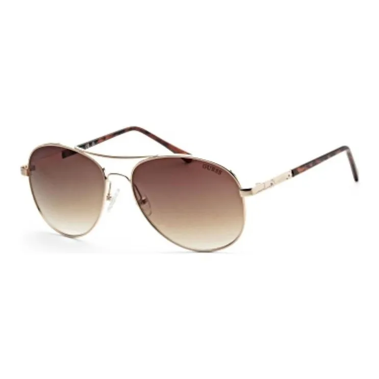 GUESS Metal Aviator Sunglasses Women's Gold-0