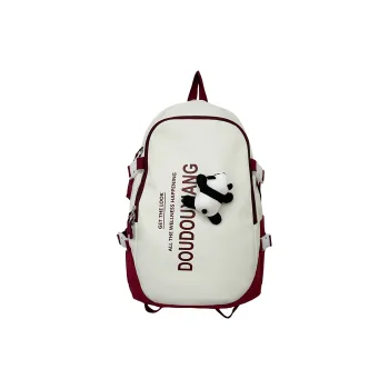 Parker Bear Nylon Backpack Unisex Red/Blue/Black