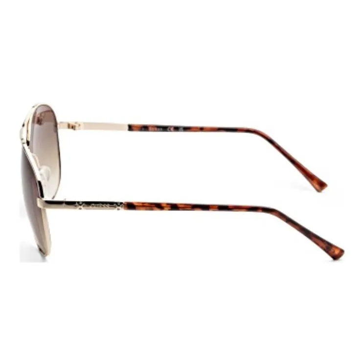 GUESS Metal Aviator Sunglasses Women's Gold-1