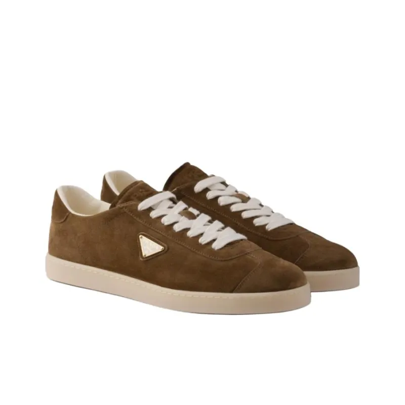 PRADA Lane Low Top Skateboard Shoes Men's Light Brown-2