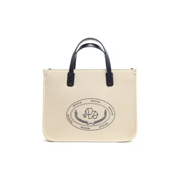 MICOCAH PU Totes Handbag Shoulder Bag Women's Camellia White