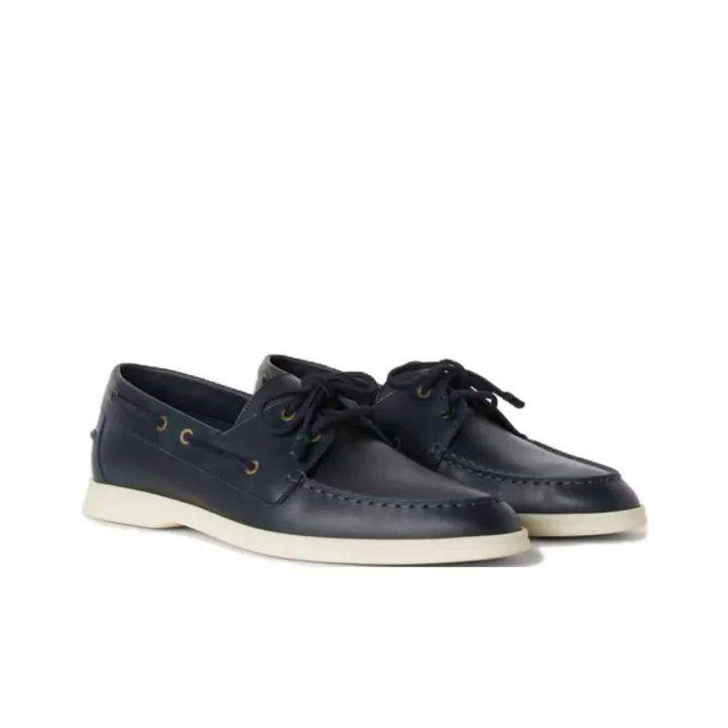 Loro Piana Sea Sail Walk Boat Shoes Men's Black-2
