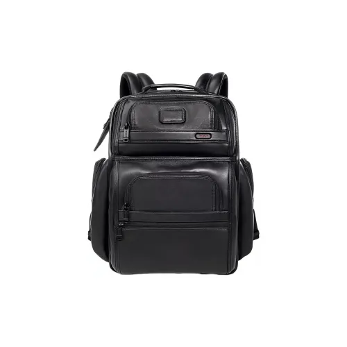 TUMI Cow Leather Backpack Men's Black