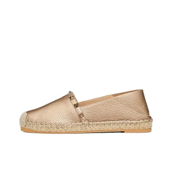Valentino Rockstud Casual Single Shoes Women's Gold