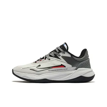 Erke Fearless 1.0 Grip Anti Twist Breathable Low Top Basketball Shoes Men's Mist Gray Steel Gray