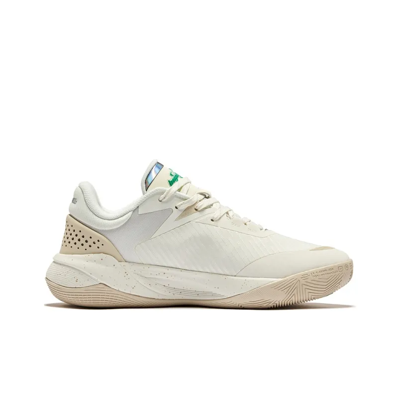 Erke Fearless 1.0 Grip Anti Twist Breathable Low Top Basketball Shoes Men's Microcrystal White Warm Linen-1