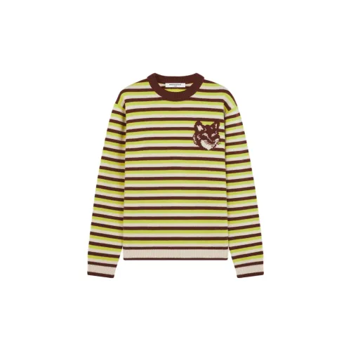 Maison Kitsune Sweaters Men Buddha Hand Orange