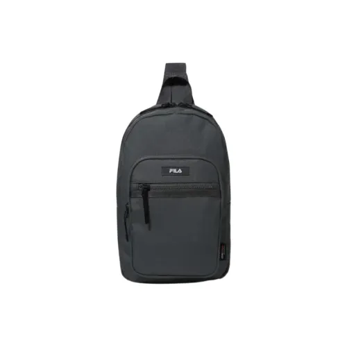 FILA Polyester Crossbody Bag, Shoulder Bag Regular Unisex Gray