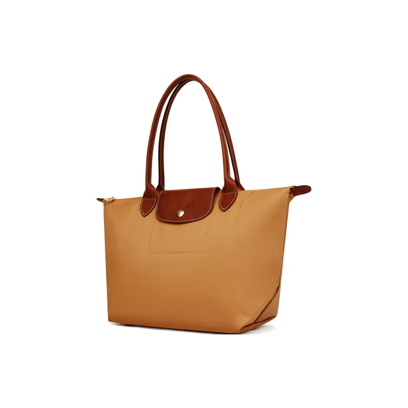 LONGCHAMP Le Pliage Recycled Polyamide With Canvas Tote Bag Shopping Bag Handbag Shoulder Bag Medium Size Women's Sand-1