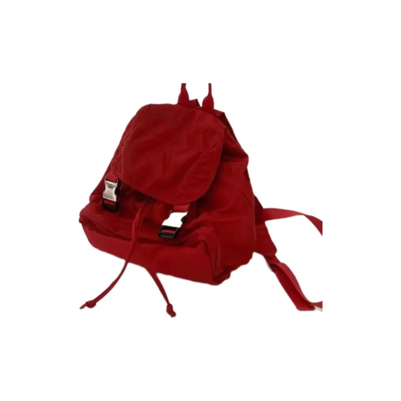 Carksky Nylon Backpack Regular Unisex Black/Red/Greige-5