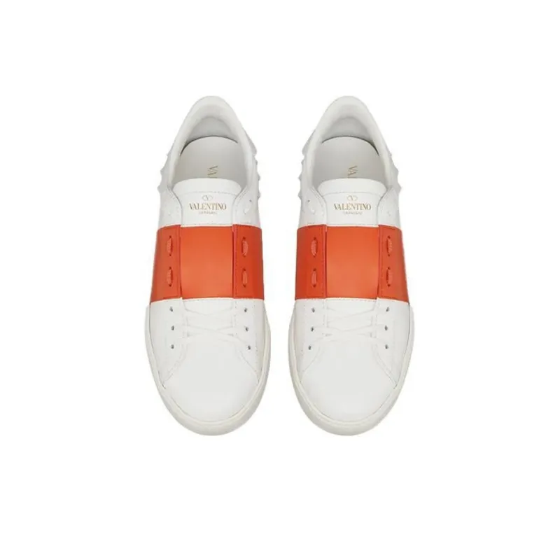 Valentino Open Low Top Orange White-3