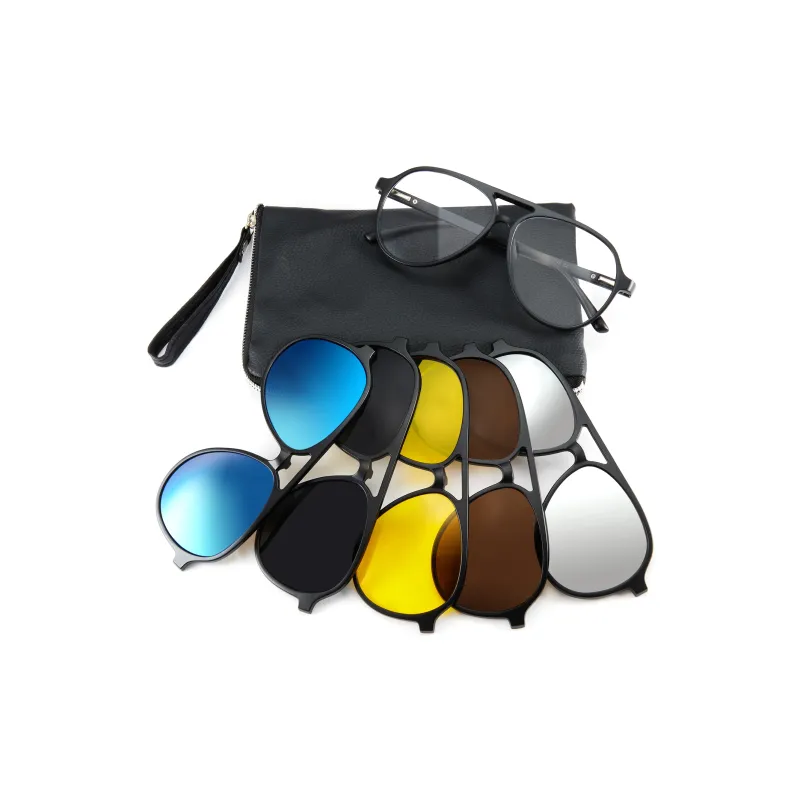 CYXUS TR/Memory Plastic Aviator Sunglasses Unisex-4