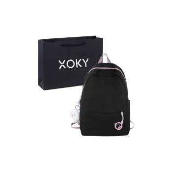 XOKY Nylon Backpack Unisex Black/White/Yellow/Green