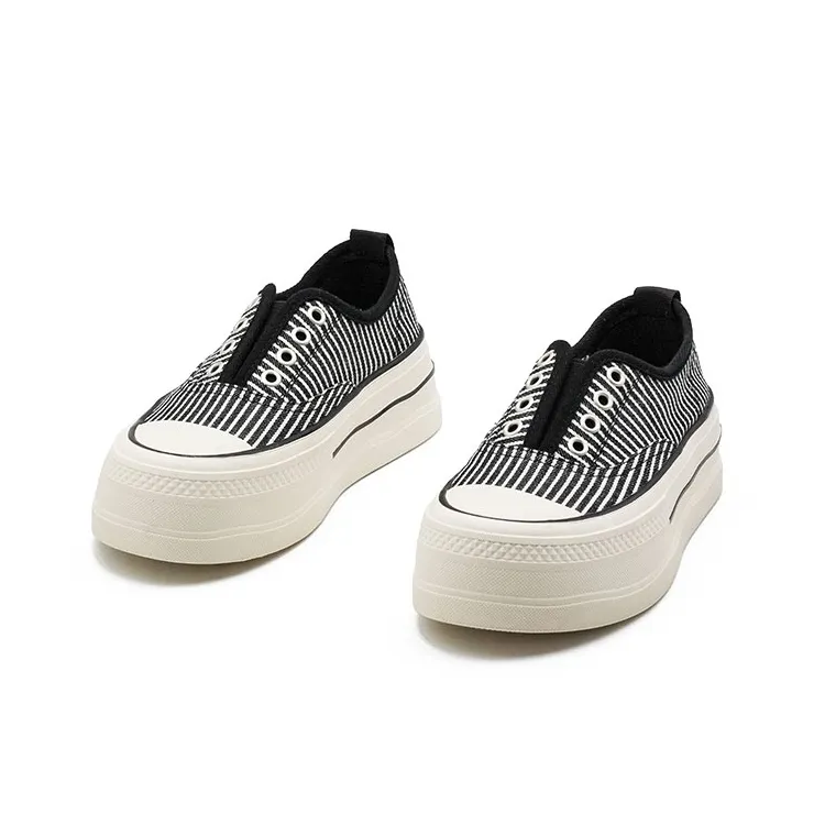 Little Sue Casual Shoes Women's Low Top Stripes/White-7