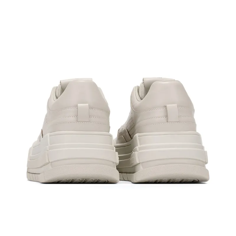 GG CC Skateboard Shoes Women's Low Top White/Ecru-9