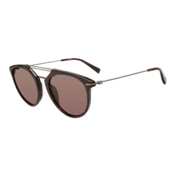TUMI Acetate Aviator Sunglasses Men's Brown