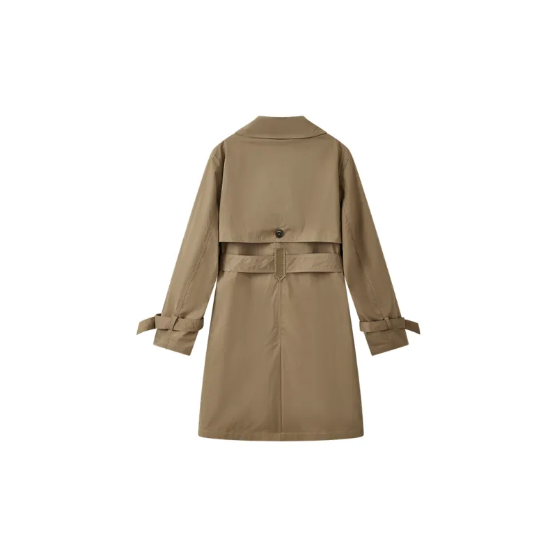 Yu Qianwen Trench Coat Women's Sand Mist Camel-1