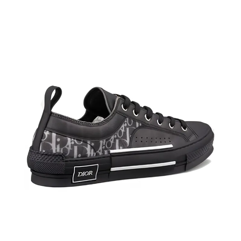 DIOR B23 Low Top Canvas Oblique Black-2