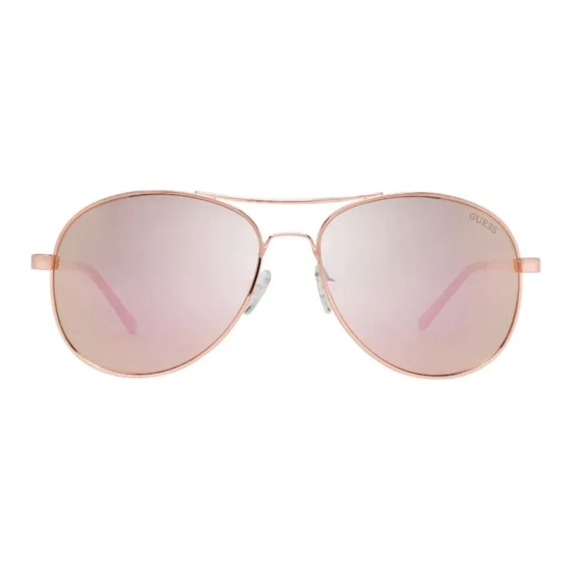 GUESS Metal Aviator Sunglasses Women's Pink-1