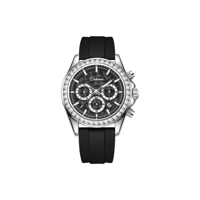 Dulunwe Automatic Mechanical Movement Silicone Strap Watch Men's Watches White Dial-3