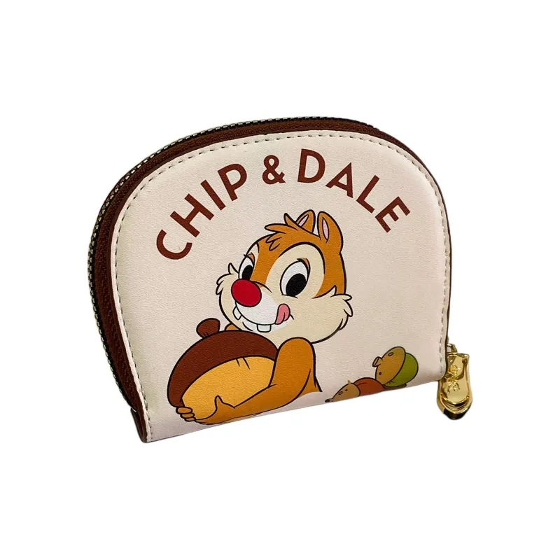 Disney Classic PU Card Holder Coin Purse Regular Unisex Beige Yellow-2