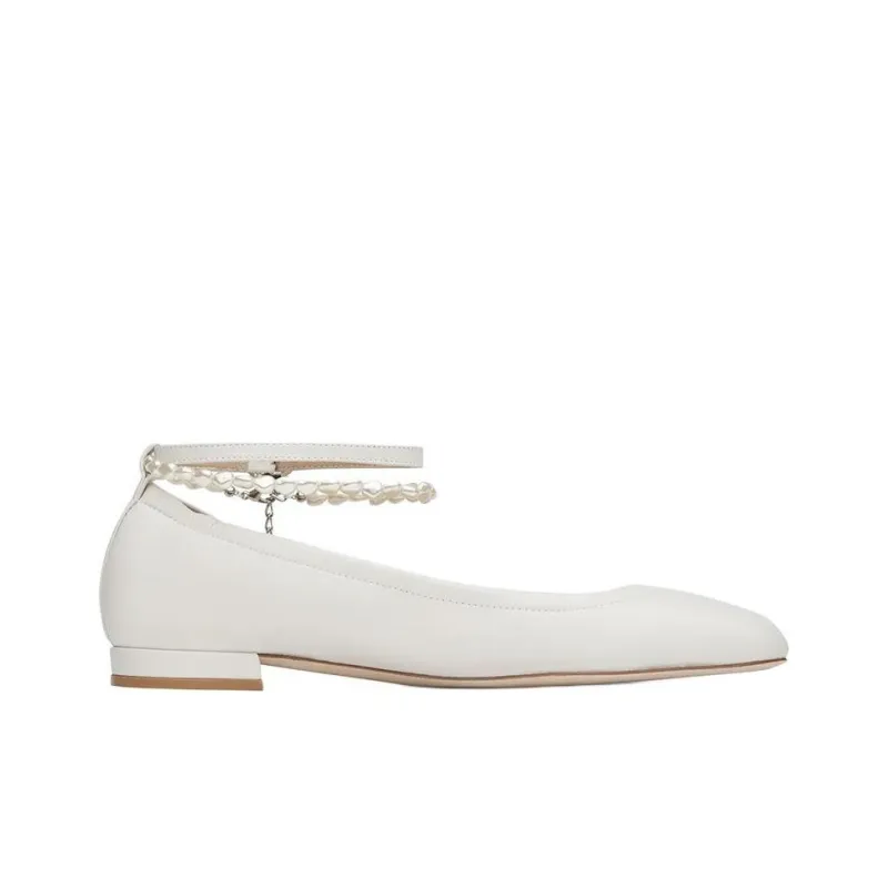 Stuart Weitzman/SW Natalie Casual Single Shoes Women's White-1