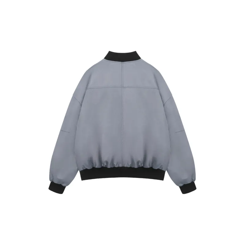 PMET Cleanfit Trendy Loose Fit Cropped Silhouette MA1 Flight Coat Unisex-1
