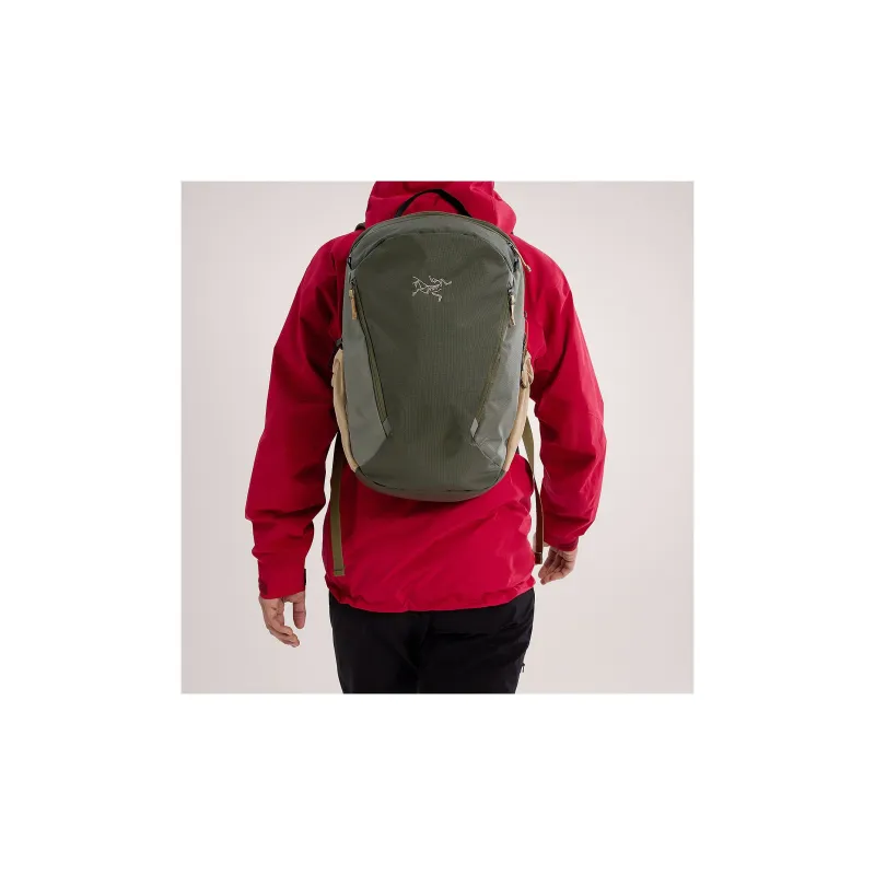 Arcteryx Recycled Polyester Outdoor Hiking Bag Backpack Unisex Khaki Green With Beige Accents-3