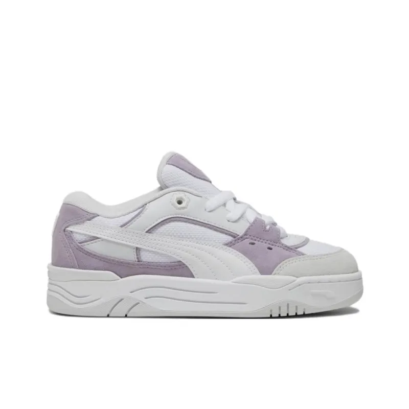 PUMA 180 Anti Slip Wear Resistant Low Top Skateboard Shoes Women's White Purple-1