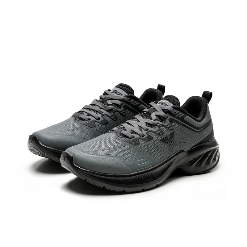 XTEP Wear resistant And Waterproof Low Top Casual Running Shoes Men's Gray Black-1