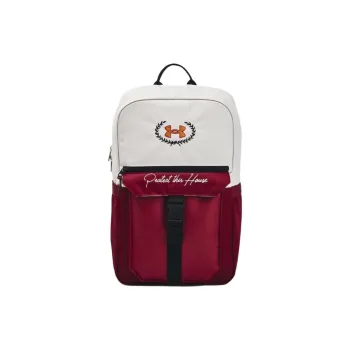 Under Armour Polyester Backpack Medium Size Unisex Clay White & Red