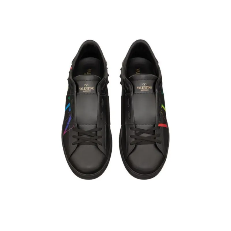 Valentino Open VLTN Low Top Stylish Skateboarding Shoes Men's Black-3