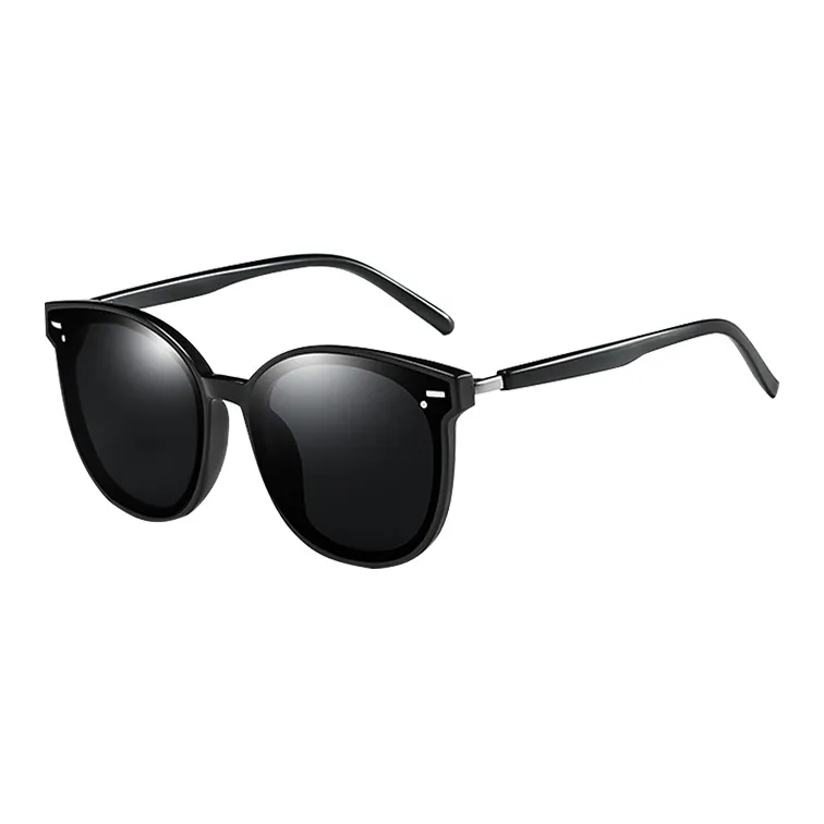 VINEY Sunglasses Unisex Polarized Black Frame With Black Gray Lens-3