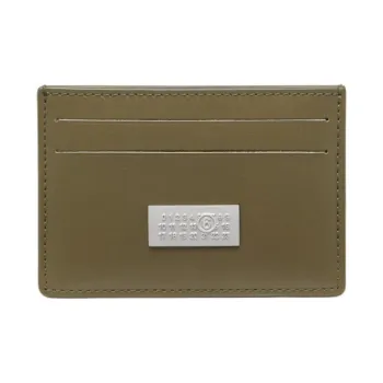 MM6 Maison Margiela Cow Leather Card Holder Women's Olive