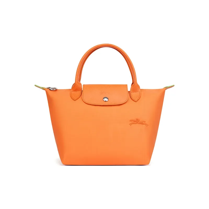 LONGCHAMP Le Pliage Green Recycled Canvas One Shoulder Handbag Small Size Women's Orange-0