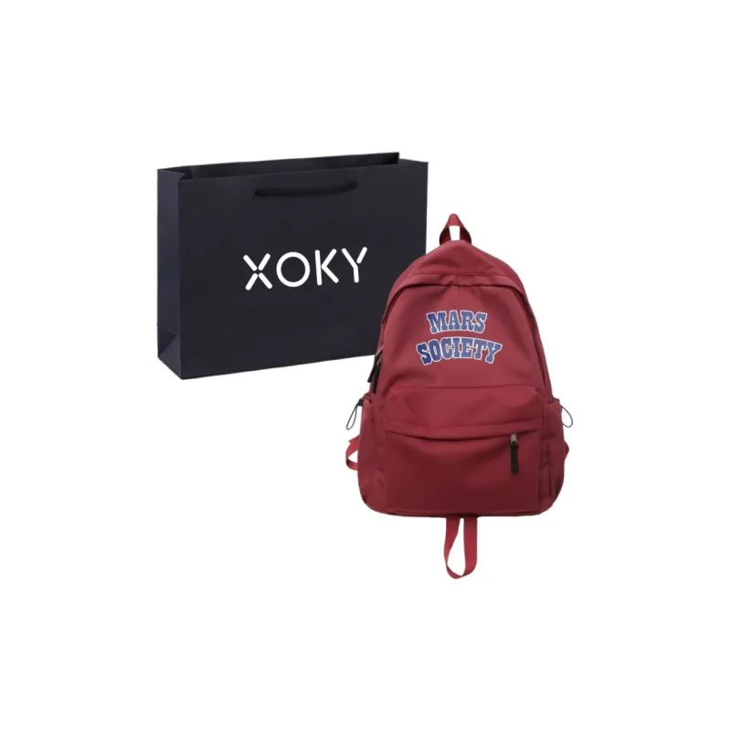 XOKY Nylon Backpack Regular Unisex White/Red/Green/Blue/Black-2