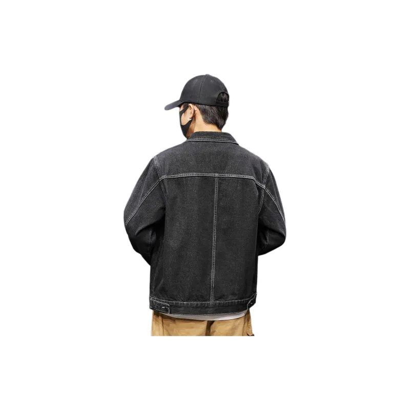 Tonlion Denim Jacket Men's Black-0