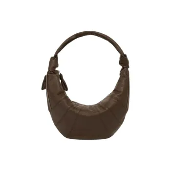 Lemaire Cow Leather Croissant Bag, Handbag, Shoulder Bag Medium Size Women's Khaki Brown