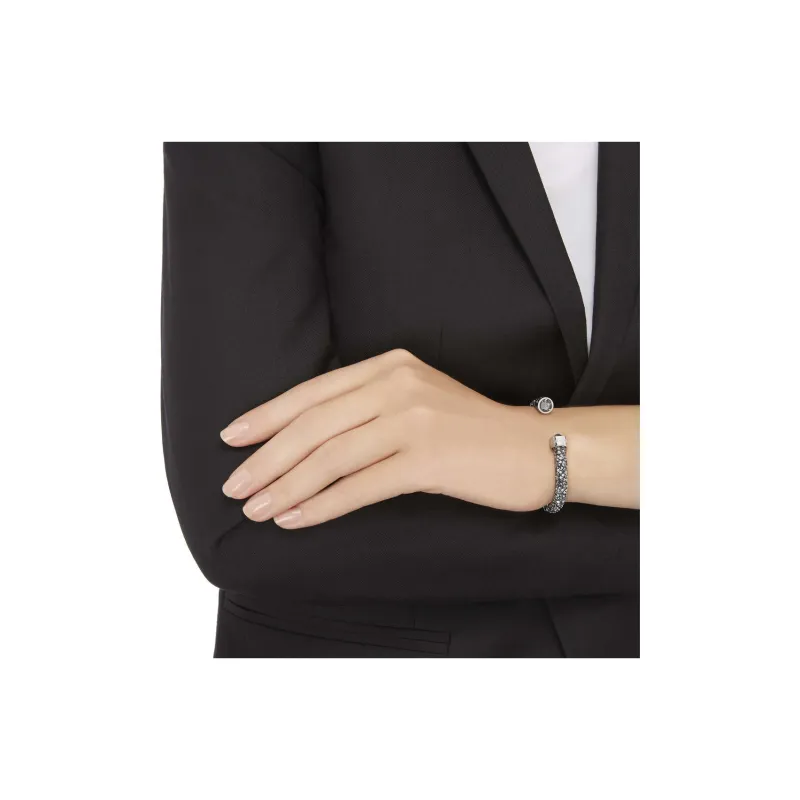 Swarovski Crystaldust Bangles Women's Silver Gray-2