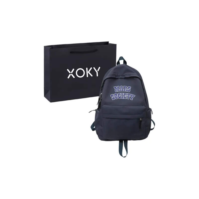 XOKY Nylon Backpack Regular Unisex White/Red/Green/Blue/Black-6