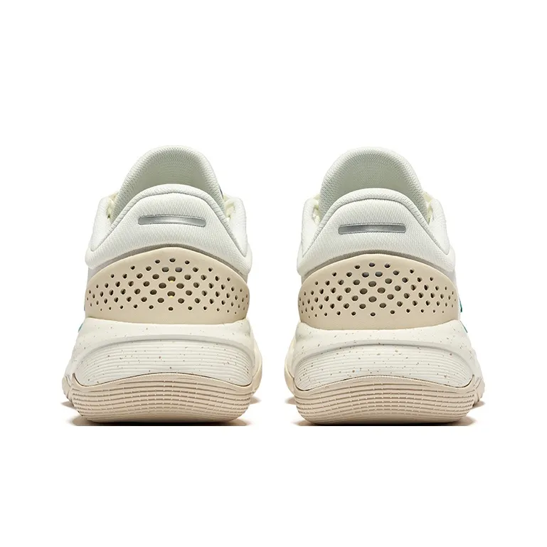 Erke Fearless 1.0 Grip Anti Twist Breathable Low Top Basketball Shoes Men's Microcrystal White Warm Linen-4