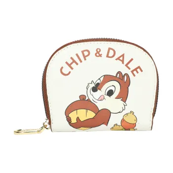 Disney Classic PU Card Holder Coin Purse Regular Unisex Beige Yellow