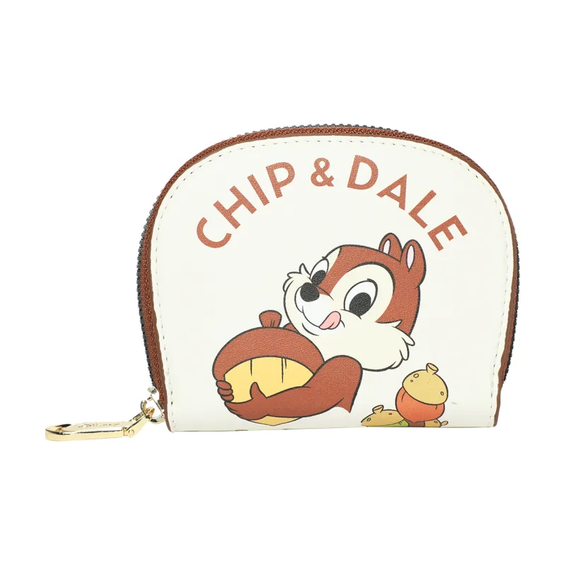 Disney Classic PU Card Holder Coin Purse Regular Unisex Beige Yellow-0