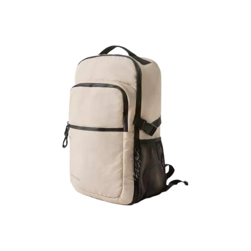 ZARA Polyamide Backpack Regular Women's Light Beige Yellow-2