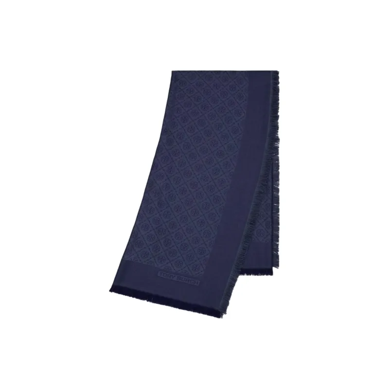 TORY BURCH T Monogram Jacquard Scarf-1