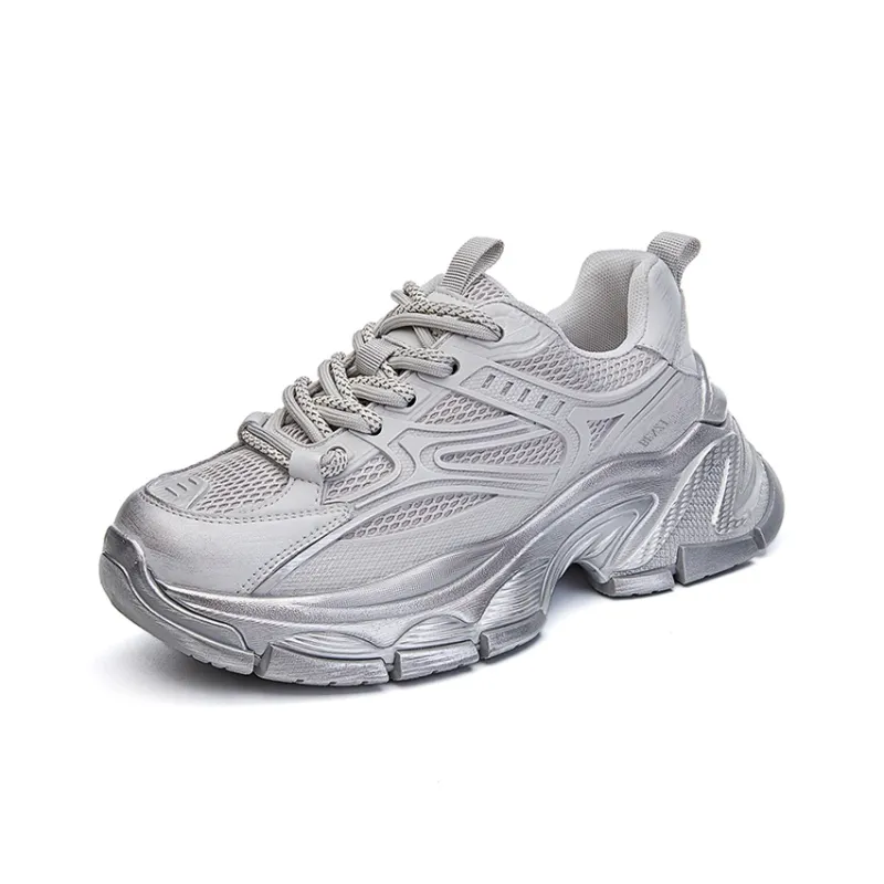 BENZI Anti Slip Wear Resistant Breathable Moisture Wicking Lightweight Low Top Chunky Sneakers Women's-9