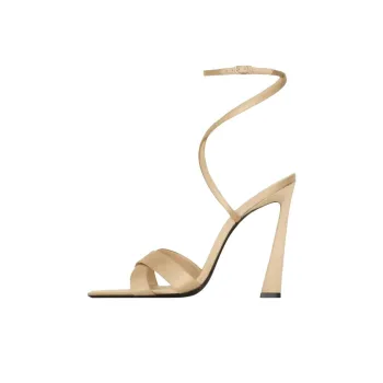 SAINT LAURENT Corinne One Strap Sandals 11cm Women's Beige