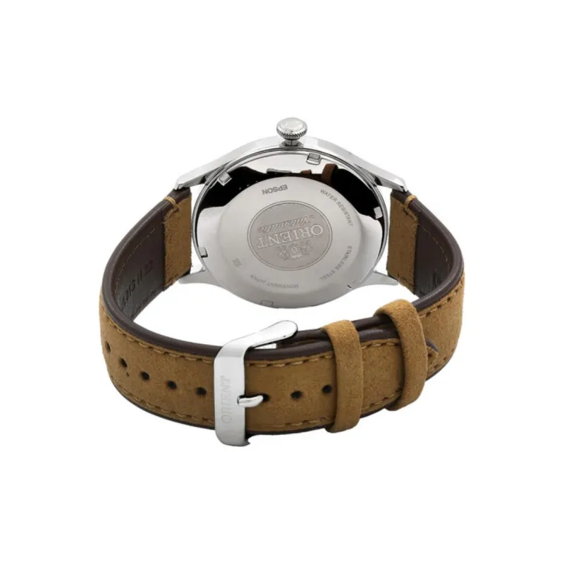 ORIENT Automatic Mechanical Movement Leather Strap Watch 42mm Men's Watches Green Dial-1