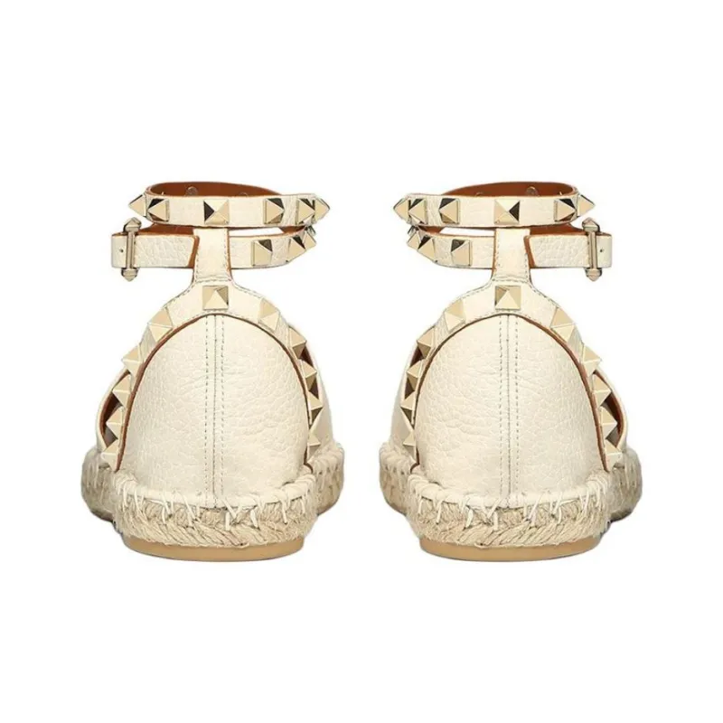 Valentino Casual Single Shoes Women's Beige-4