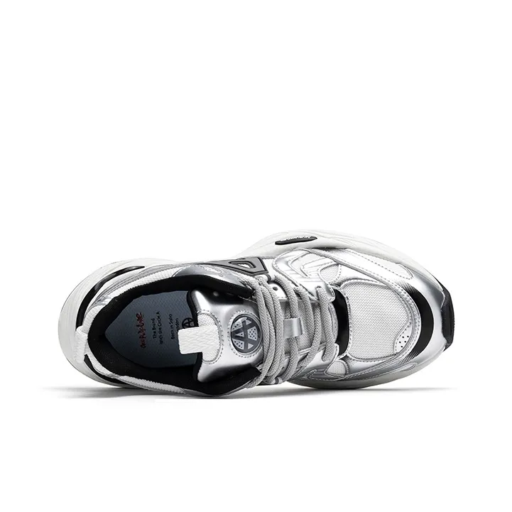 Acupuncture Low-Top Chunky Sneakers Unisex Nightlight Silver-3